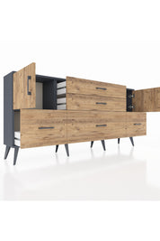 Arges Konsol 2 Raflı 5 Çekmeceli 2 Kapaklı 176x30x83 - S148M029V12A