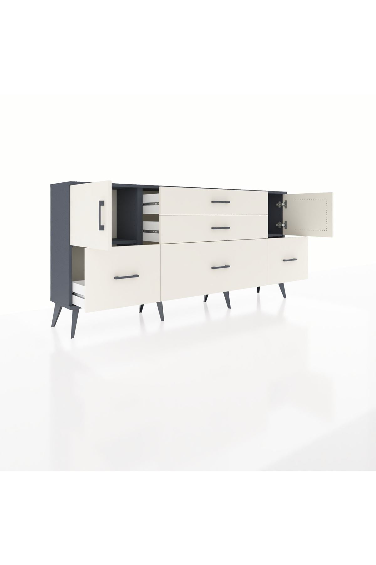 Arges Konsol 2 Raflı 5 Çekmeceli 2 Kapaklı 176x30x83 - S148M029V13A