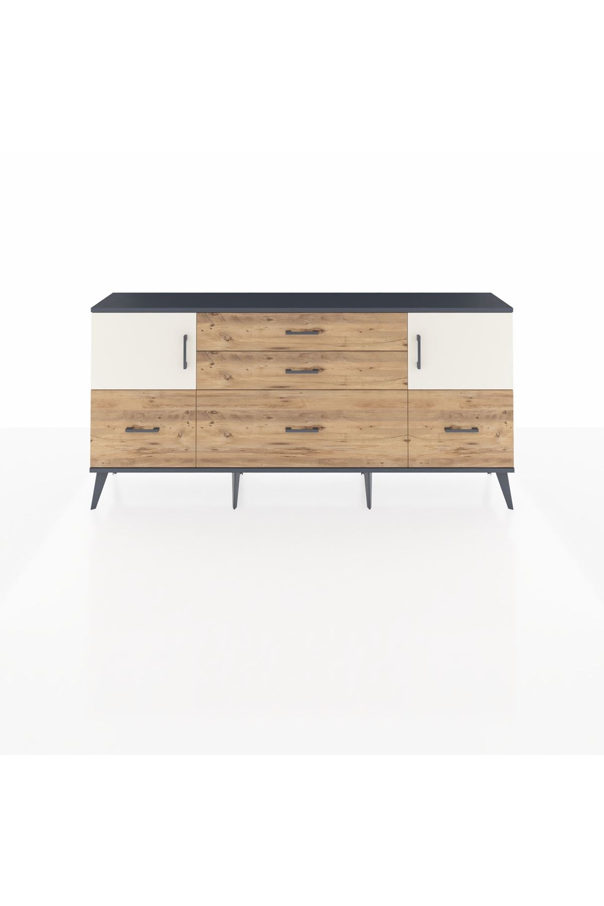 Arges Konsol 2 Raflı 5 Çekmeceli 2 Kapaklı 176x30x83 - S148M029V15A