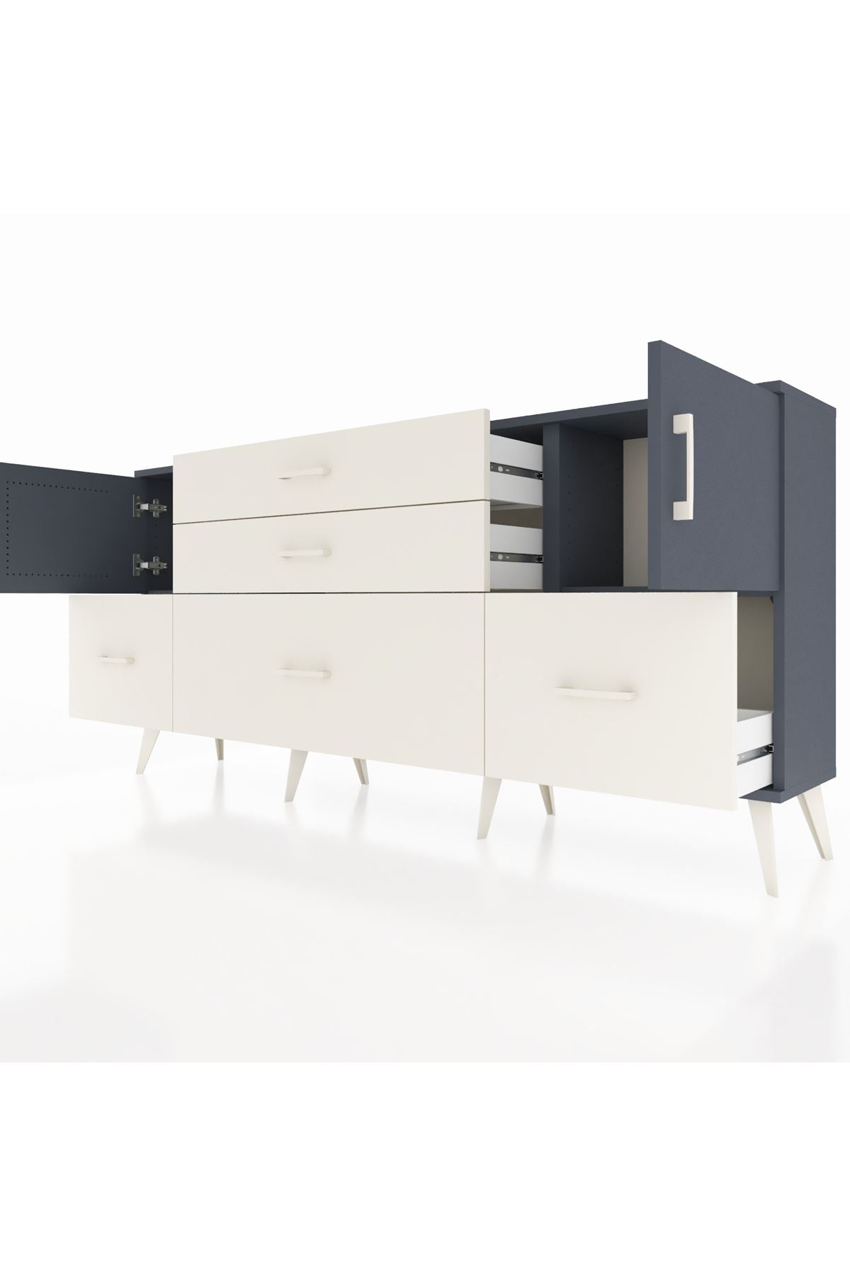 Arges Konsol 2 Raflı 5 Çekmeceli 2 Kapaklı 176x30x83 - S148M029V16A