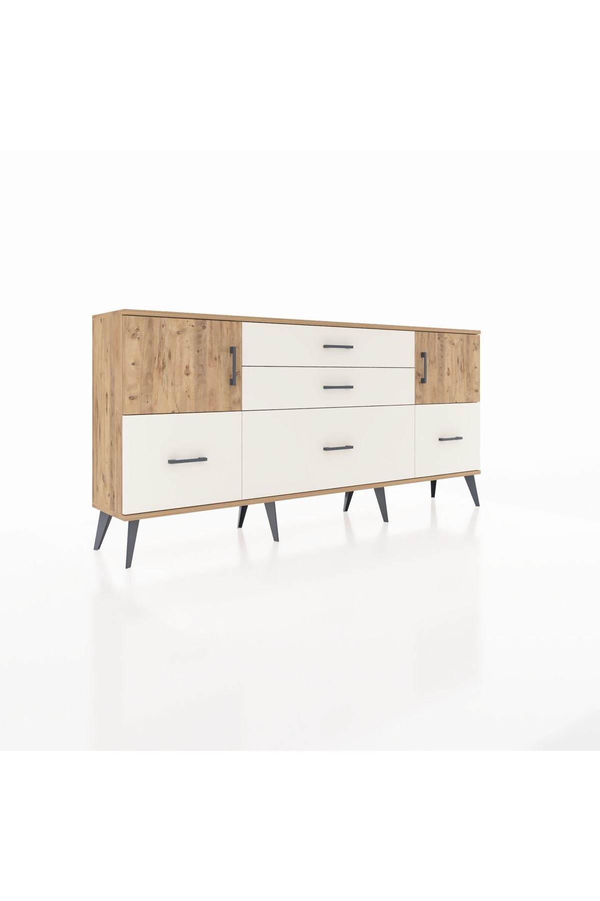 Arges Konsol 2 Raflı 5 Çekmeceli 2 Kapaklı 176x30x83 - S148M029V19A