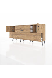 Arges Konsol 2 Raflı 5 Çekmeceli 2 Kapaklı 176x30x83 - S148M029V21A