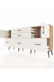 Arges Konsol 2 Raflı 5 Çekmeceli 2 Kapaklı 176x30x83 - S148M029V22A