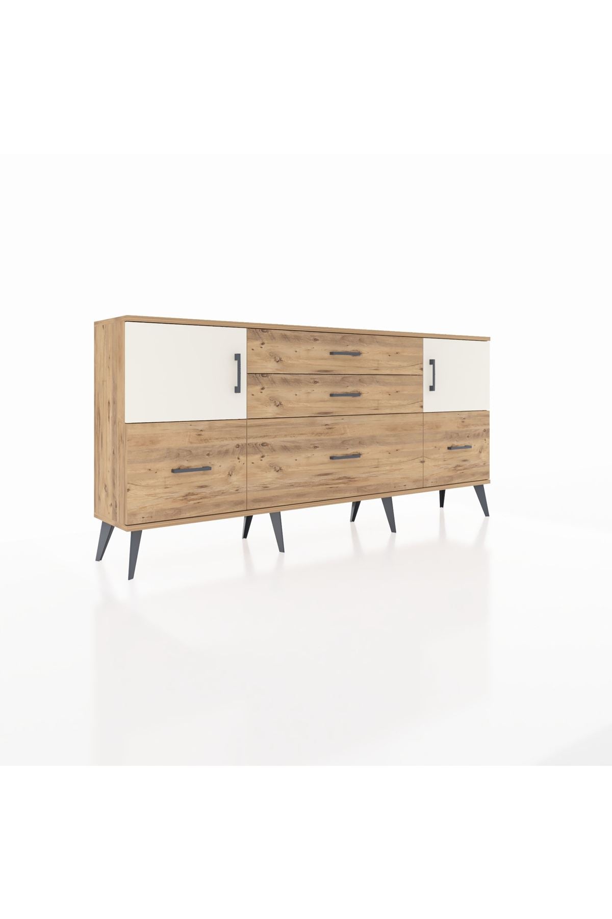 Arges Konsol 2 Raflı 5 Çekmeceli 2 Kapaklı 176x30x83 - S148M029V24A