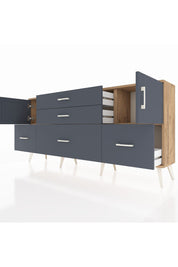 Arges Konsol 2 Raflı 5 Çekmeceli 2 Kapaklı 176x30x83 - S148M029V26A