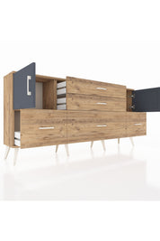 Arges Konsol 2 Raflı 5 Çekmeceli 2 Kapaklı 176x30x83 - S148M029V27A