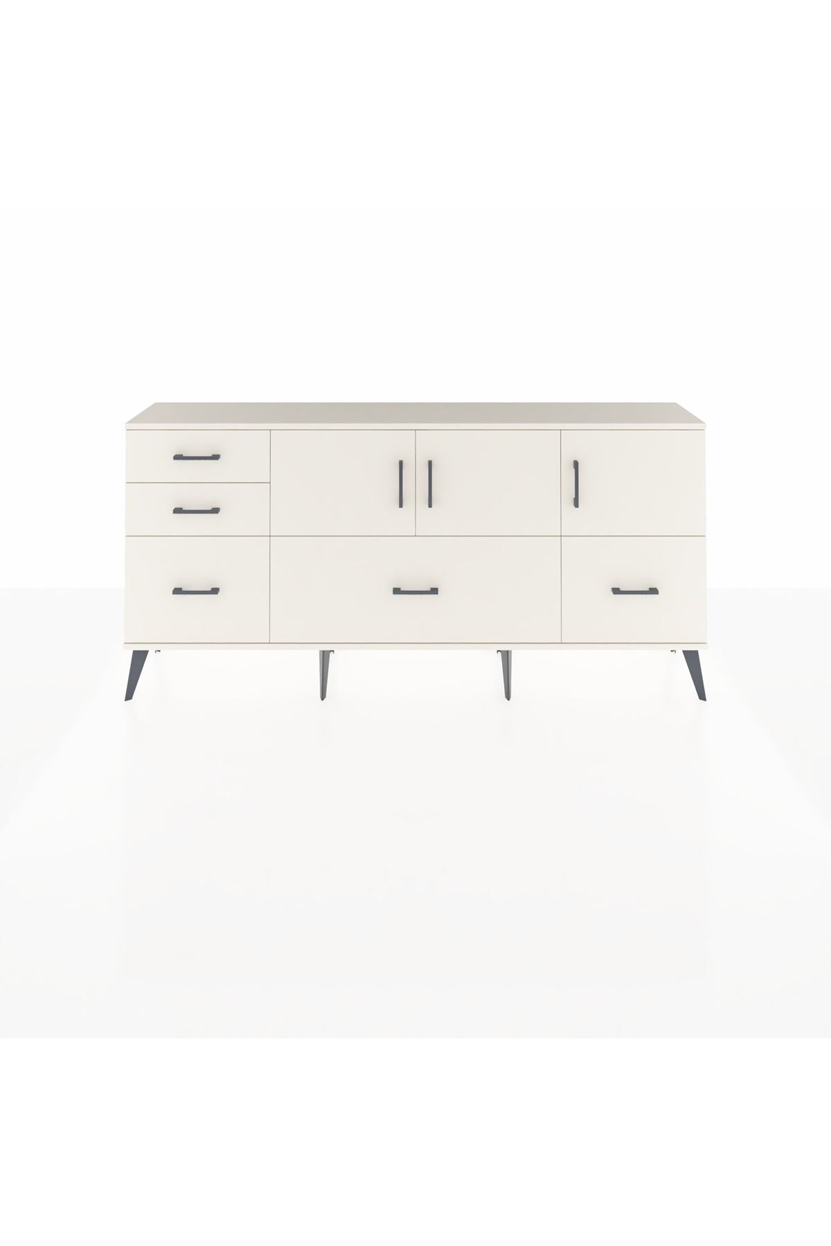 Arges Konsol 2 Raflı 5 Çekmeceli 3 Kapaklı 176x30x83 - S148M030V04A