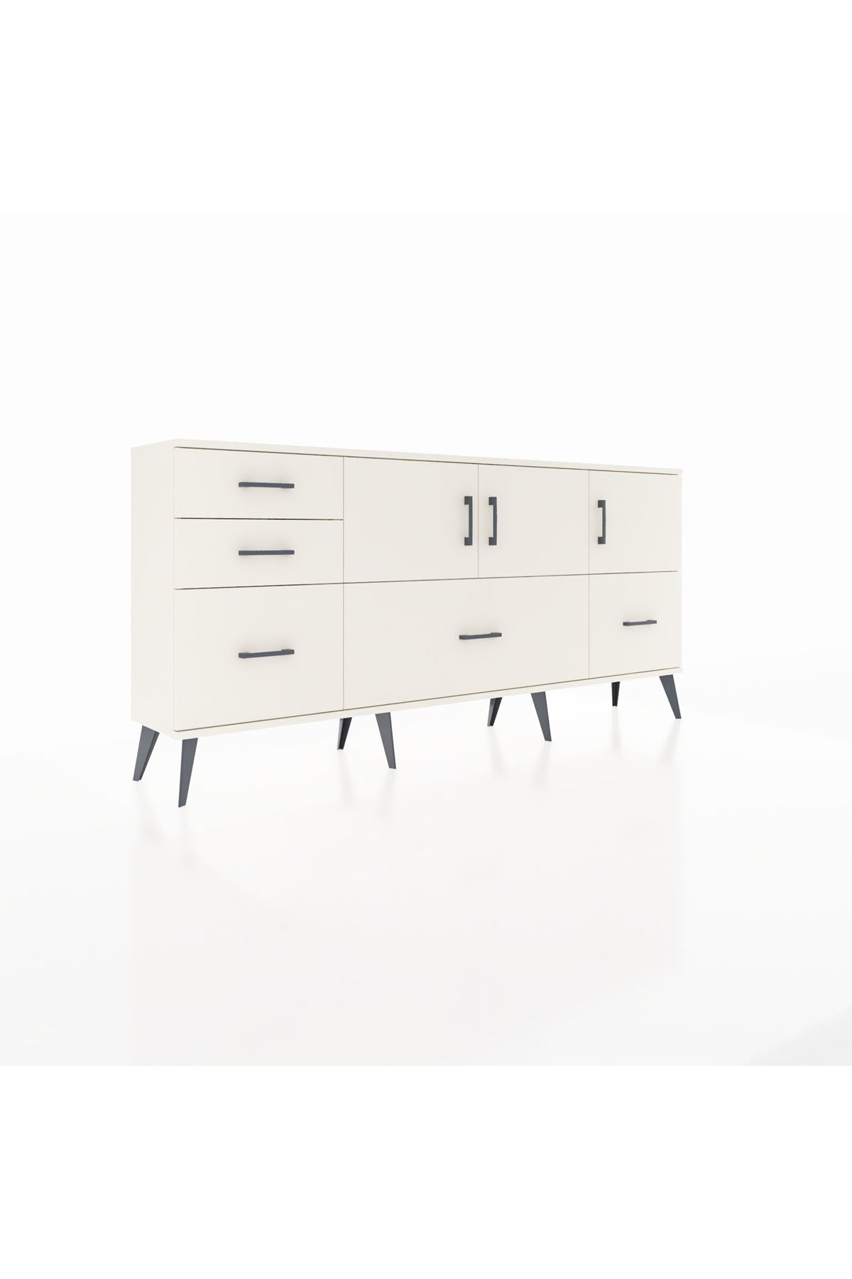 Arges Konsol 2 Raflı 5 Çekmeceli 3 Kapaklı 176x30x83 - S148M030V04A