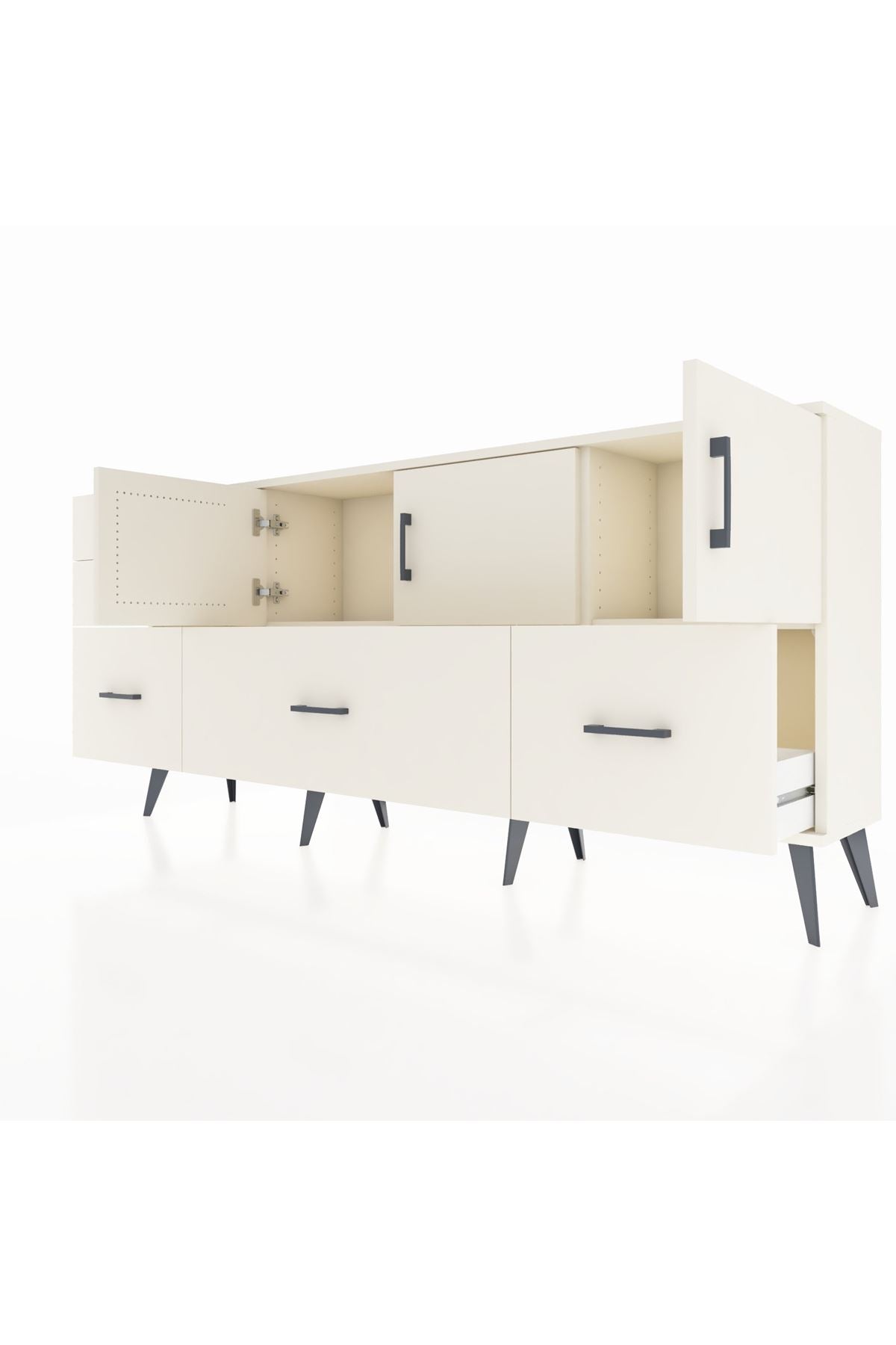 Arges Konsol 2 Raflı 5 Çekmeceli 3 Kapaklı 176x30x83 - S148M030V04A