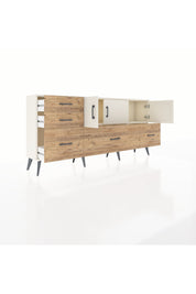 Arges Konsol 2 Raflı 5 Çekmeceli 3 Kapaklı 176x30x83 - S148M030V06A