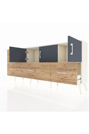 Arges Konsol 2 Raflı 5 Çekmeceli 3 Kapaklı 176x30x83 - S148M030V09A