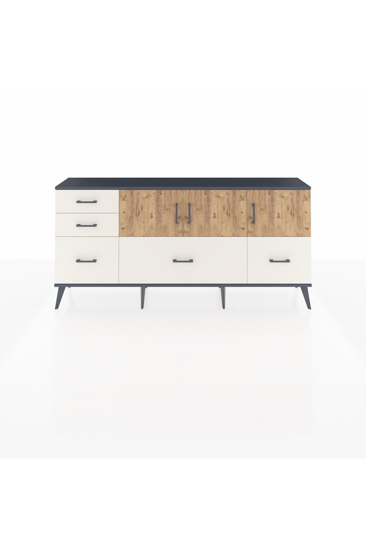 Arges Konsol 2 Raflı 5 Çekmeceli 3 Kapaklı 176x30x83 - S148M030V10A