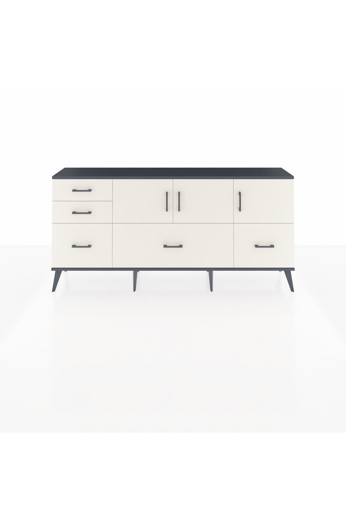 Arges Konsol 2 Raflı 5 Çekmeceli 3 Kapaklı 176x30x83 - S148M030V13A