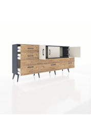 Arges Konsol 2 Raflı 5 Çekmeceli 3 Kapaklı 176x30x83 - S148M030V15A