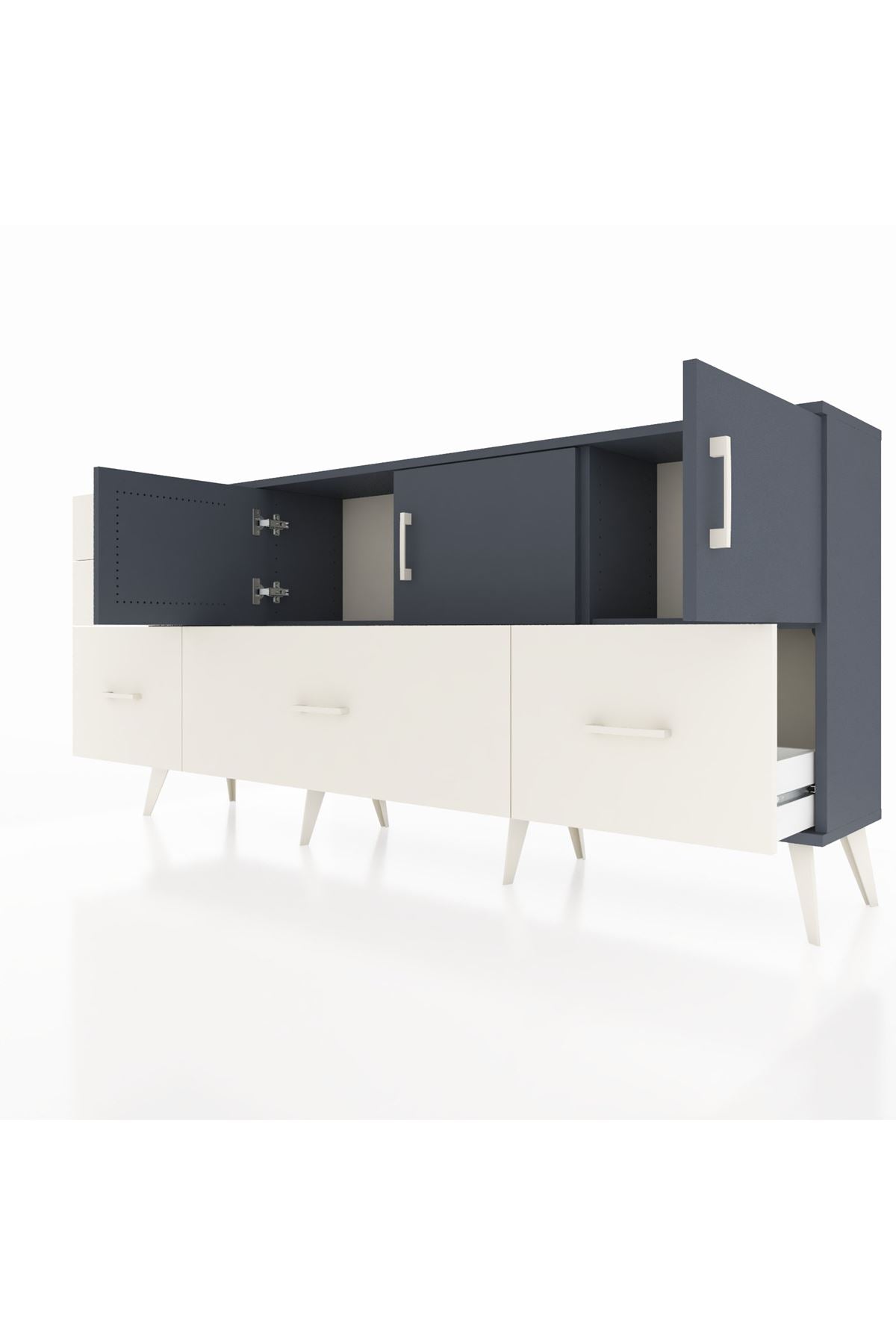 Arges Konsol 2 Raflı 5 Çekmeceli 3 Kapaklı 176x30x83 - S148M030V16A