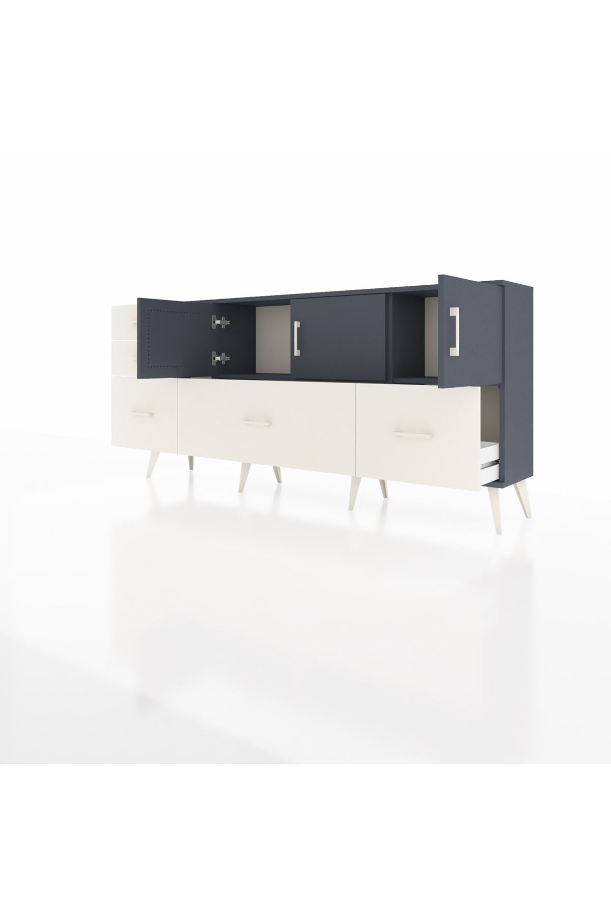 Arges Konsol 2 Raflı 5 Çekmeceli 3 Kapaklı 176x30x83 - S148M030V16A