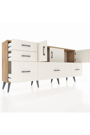 Arges Konsol 2 Raflı 5 Çekmeceli 3 Kapaklı 176x30x83 - S148M030V22A