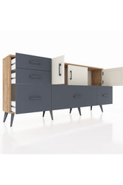 Arges Konsol 2 Raflı 5 Çekmeceli 3 Kapaklı 176x30x83 - S148M030V23A