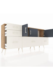 Arges Konsol 2 Raflı 5 Çekmeceli 3 Kapaklı 176x30x83 - S148M030V25A