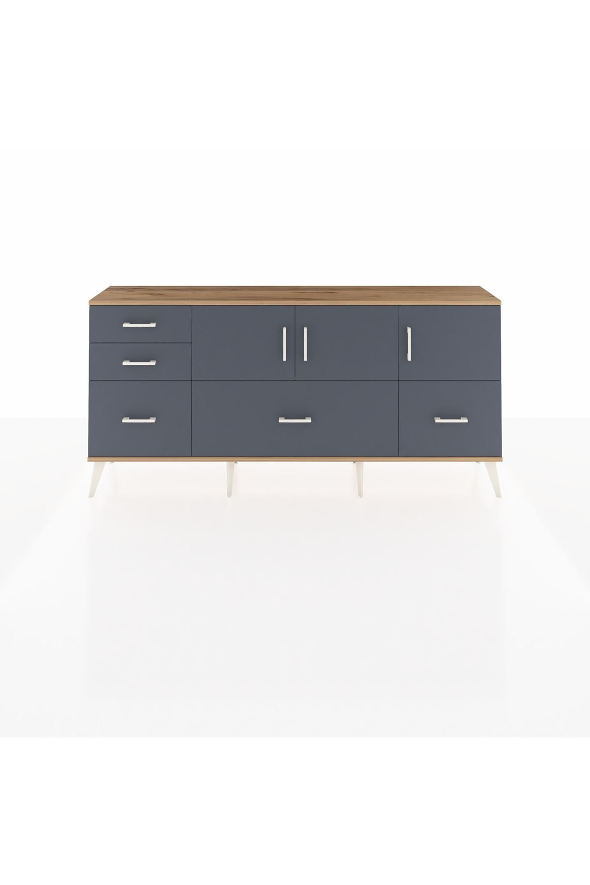 Arges Konsol 2 Raflı 5 Çekmeceli 3 Kapaklı 176x30x83 - S148M030V26A