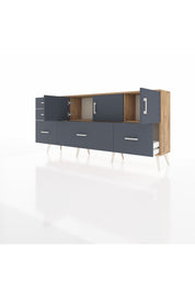 Arges Konsol 2 Raflı 5 Çekmeceli 3 Kapaklı 176x30x83 - S148M030V26A