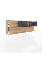 Arges Konsol 2 Raflı 5 Çekmeceli 3 Kapaklı 176x30x83 - S148M030V27A