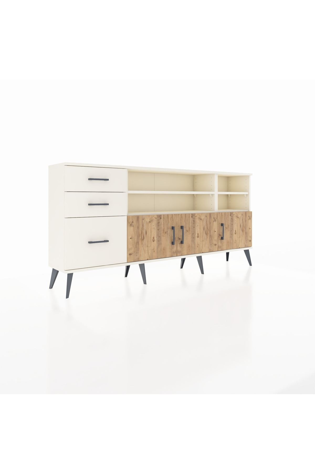 Arges Konsol 4 Raflı 3 Çekmeceli 3 Kapaklı 176x30x83 - S148M031V01A