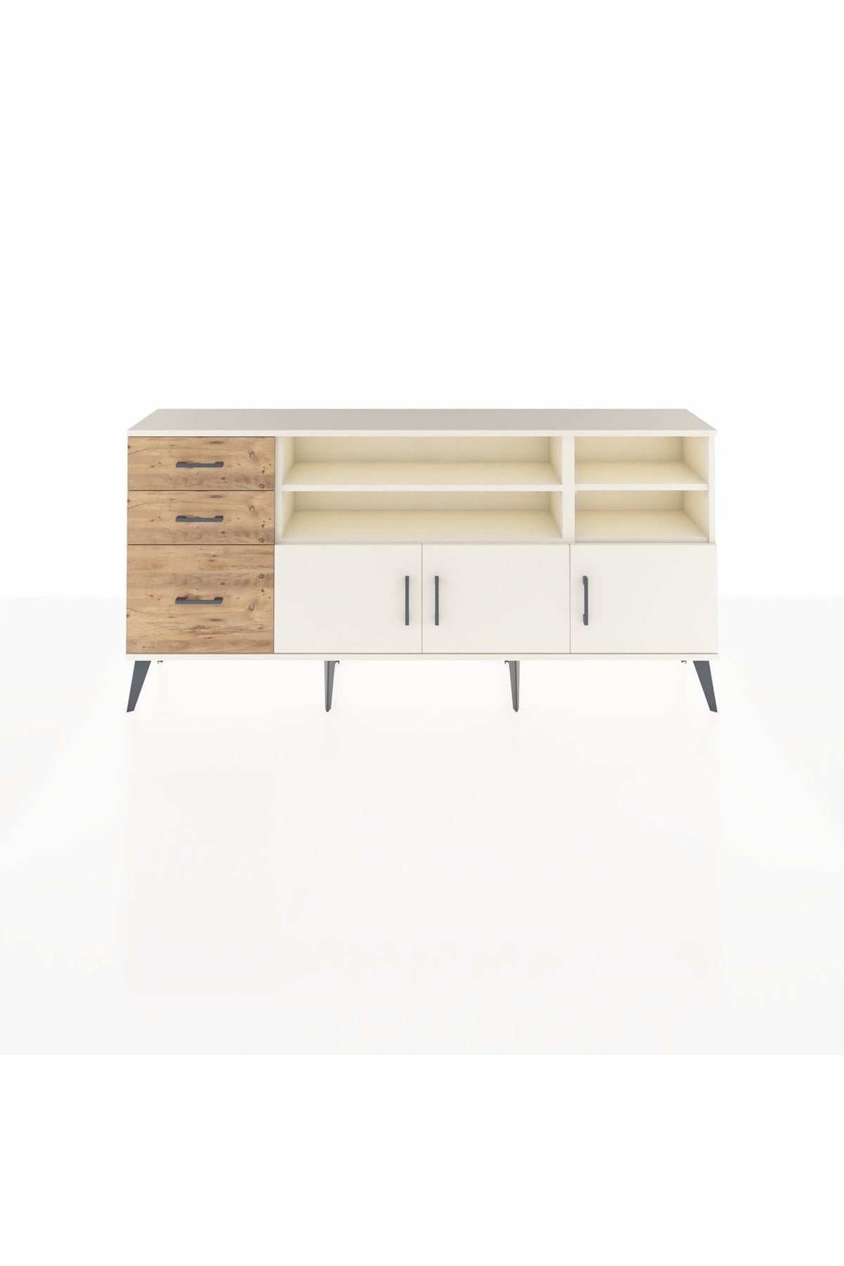 Arges Konsol 4 Raflı 3 Çekmeceli 3 Kapaklı 176x30x83 - S148M031V06A