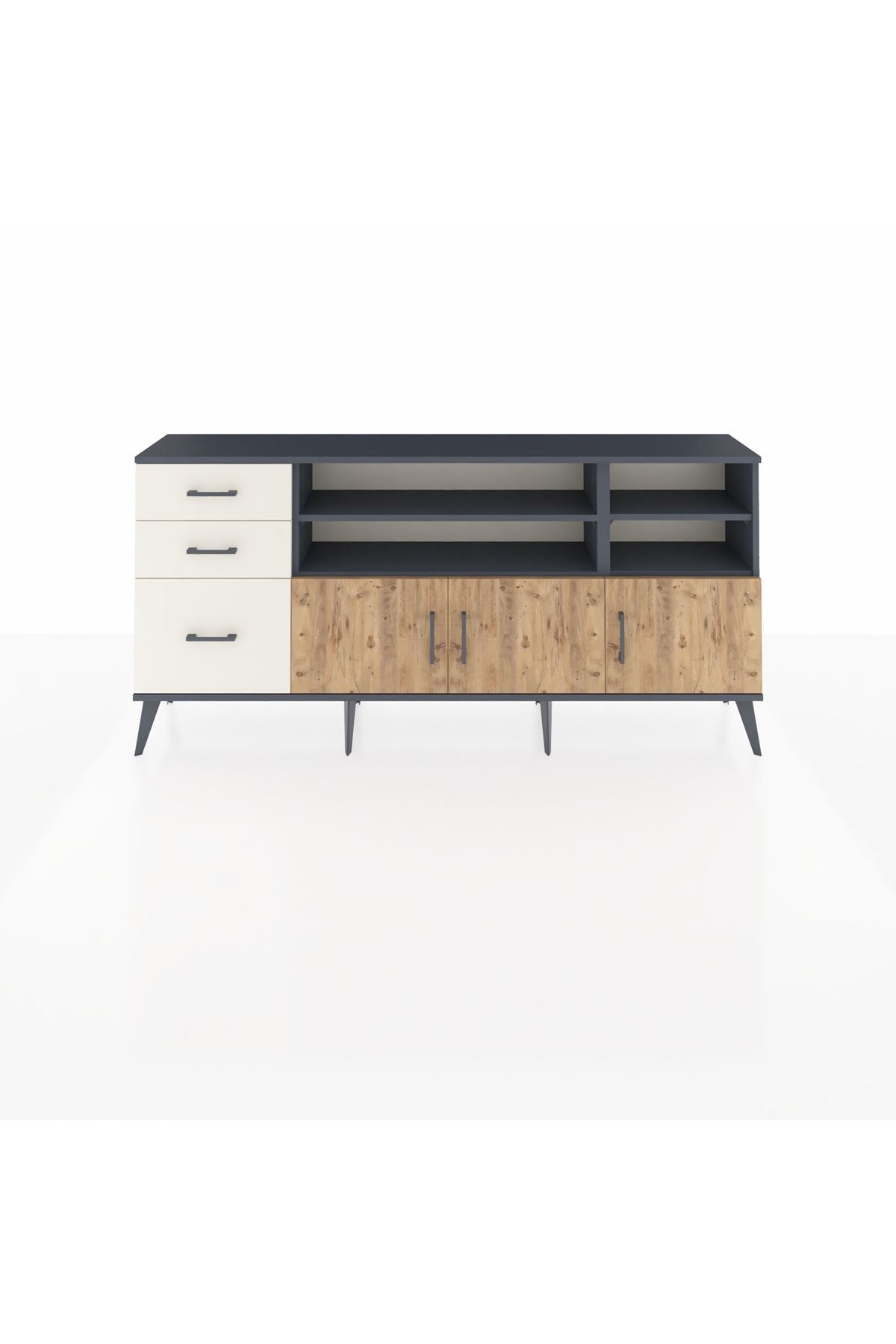 Arges Konsol 4 Raflı 3 Çekmeceli 3 Kapaklı 176x30x83 - S148M031V10A