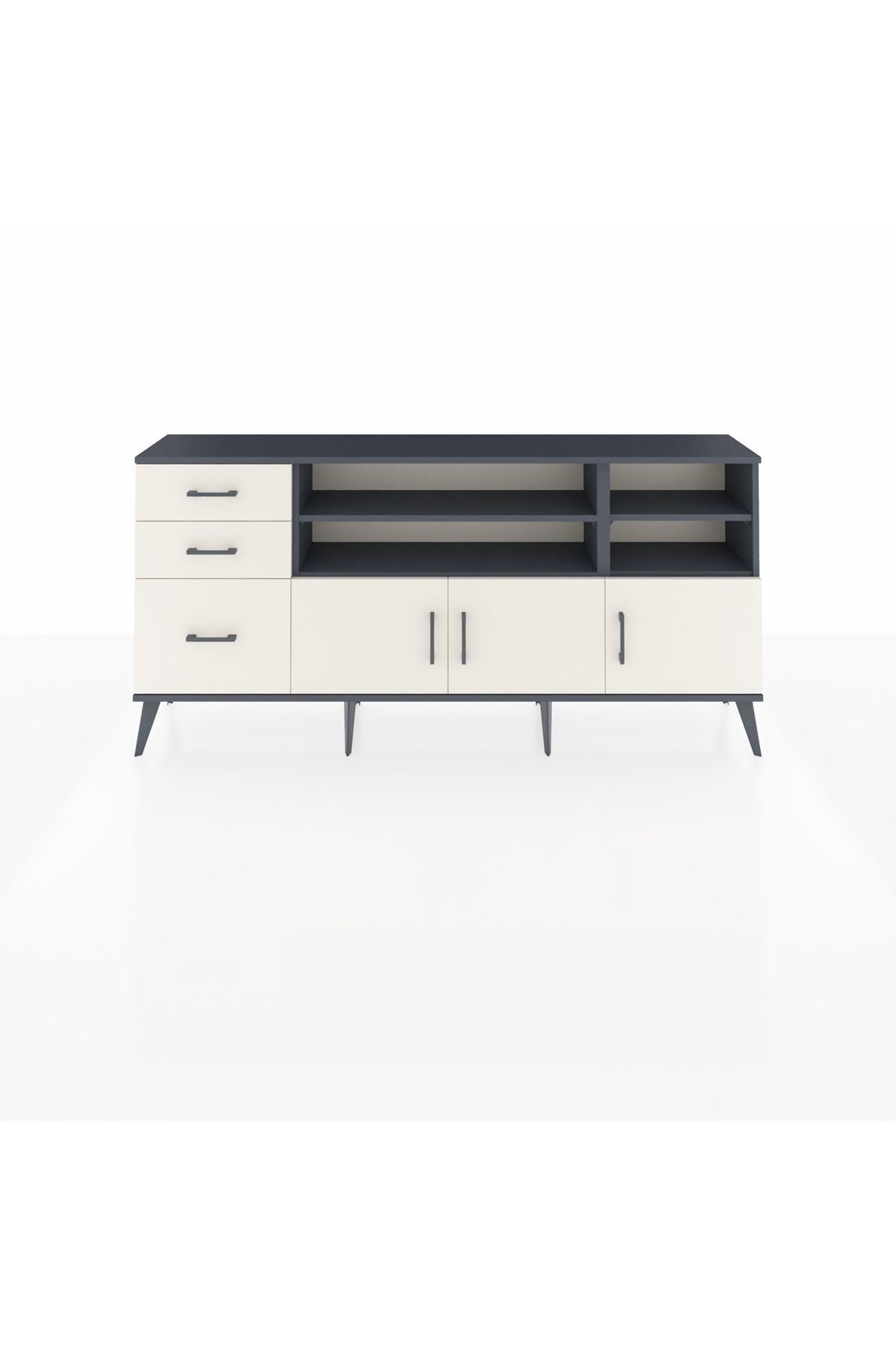 Arges Konsol 4 Raflı 3 Çekmeceli 3 Kapaklı 176x30x83 - S148M031V13A