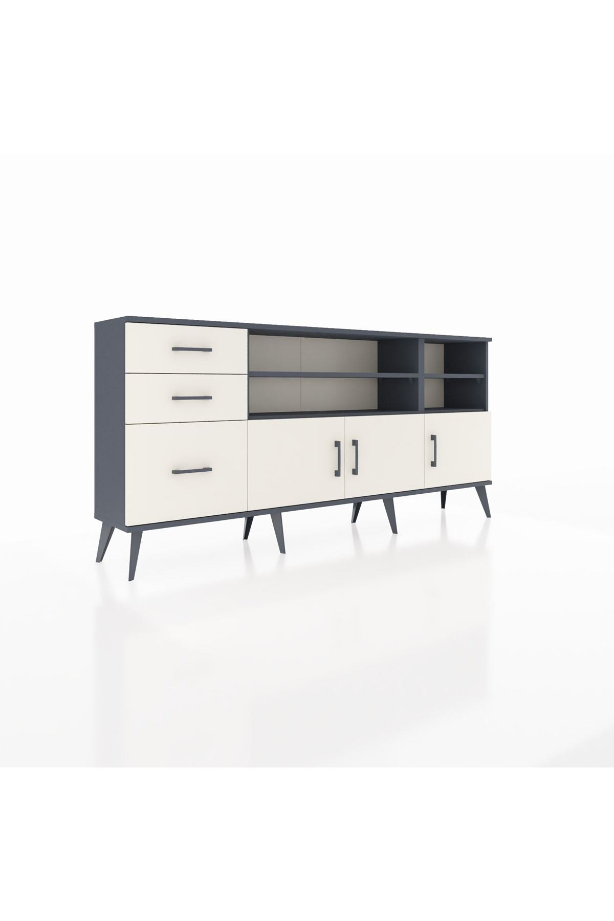 Arges Konsol 4 Raflı 3 Çekmeceli 3 Kapaklı 176x30x83 - S148M031V13A
