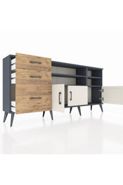 Arges Konsol 4 Raflı 3 Çekmeceli 3 Kapaklı 176x30x83 - S148M031V15A