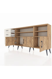 Arges Konsol 4 Raflı 3 Çekmeceli 3 Kapaklı 176x30x83 - S148M031V19A