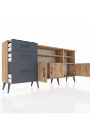 Arges Konsol 4 Raflı 3 Çekmeceli 3 Kapaklı 176x30x83 - S148M031V20A