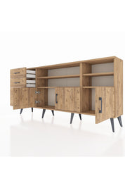 Arges Konsol 4 Raflı 3 Çekmeceli 3 Kapaklı 176x30x83 - S148M031V21A