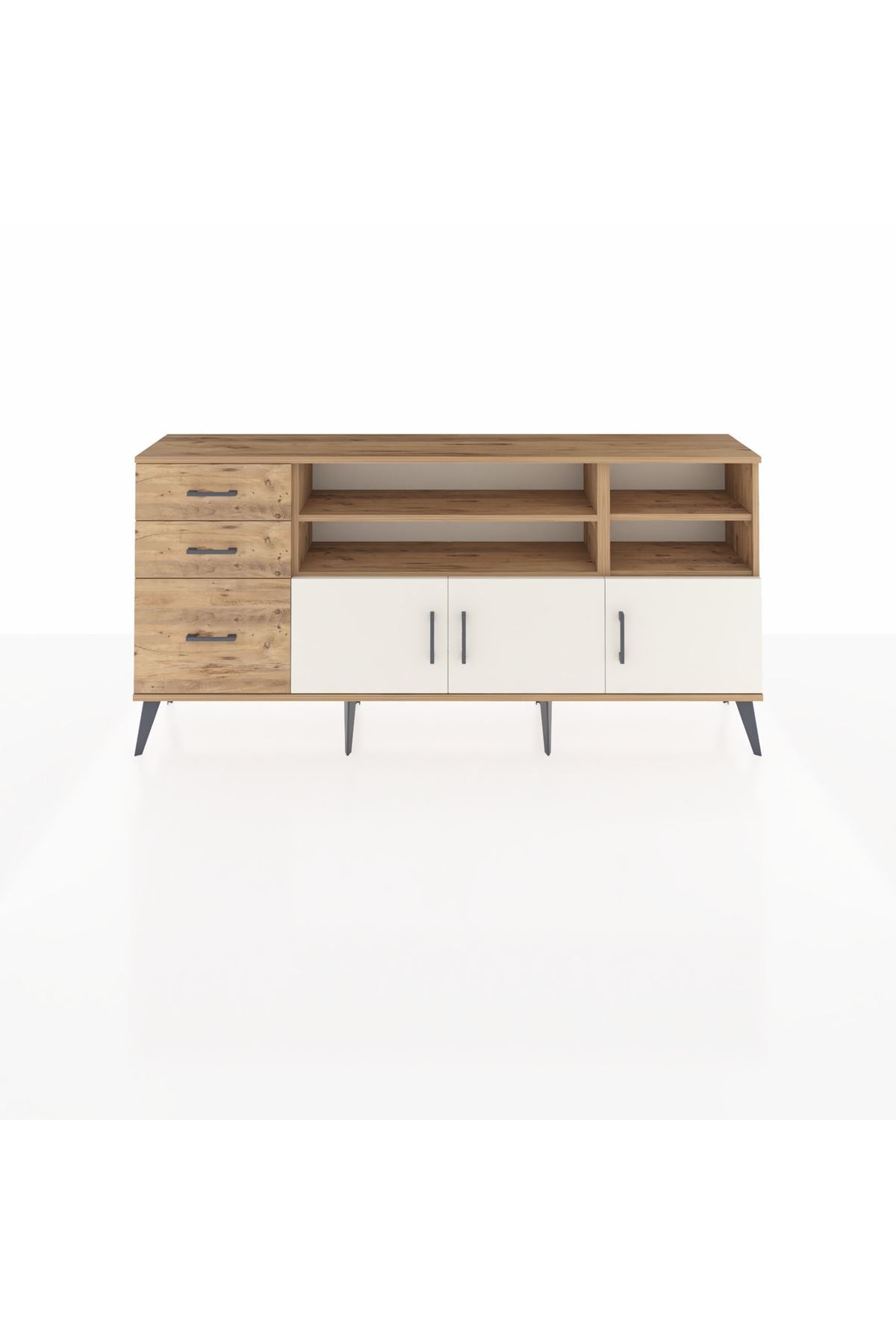Arges Konsol 4 Raflı 3 Çekmeceli 3 Kapaklı 176x30x83 - S148M031V24A
