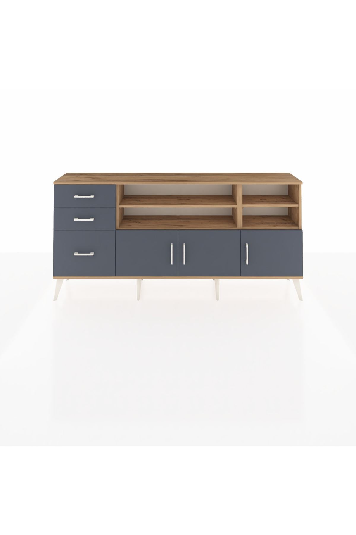 Arges Konsol 4 Raflı 3 Çekmeceli 3 Kapaklı 176x30x83 - S148M031V26A