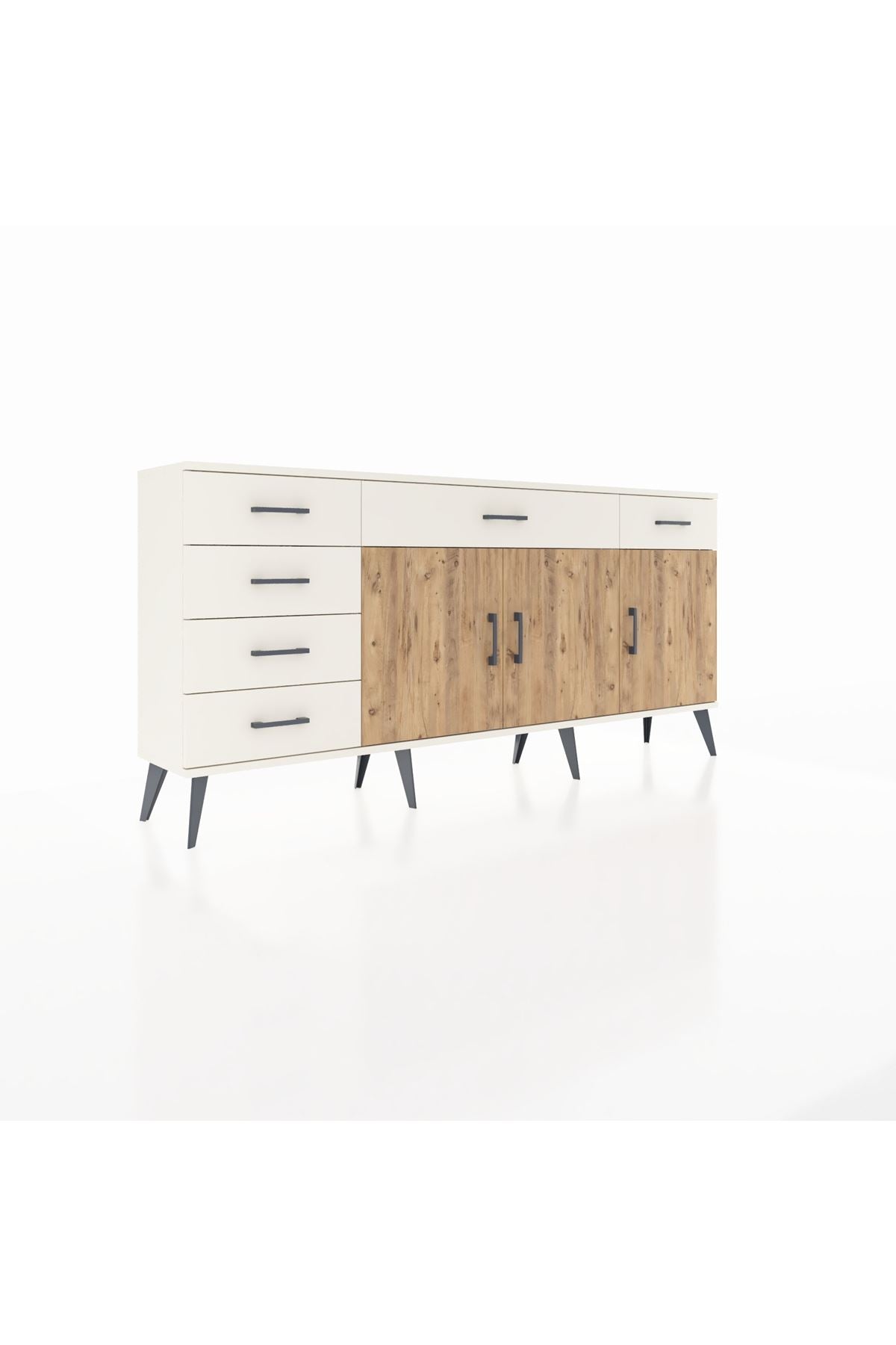 Arges Konsol 2 Raflı 6 Çekmeceli 3 Kapaklı 176x30x83 - S148M032V01A