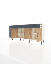 Arges Konsol 2 Raflı 6 Çekmeceli 3 Kapaklı 176x30x83 - S148M032V02A