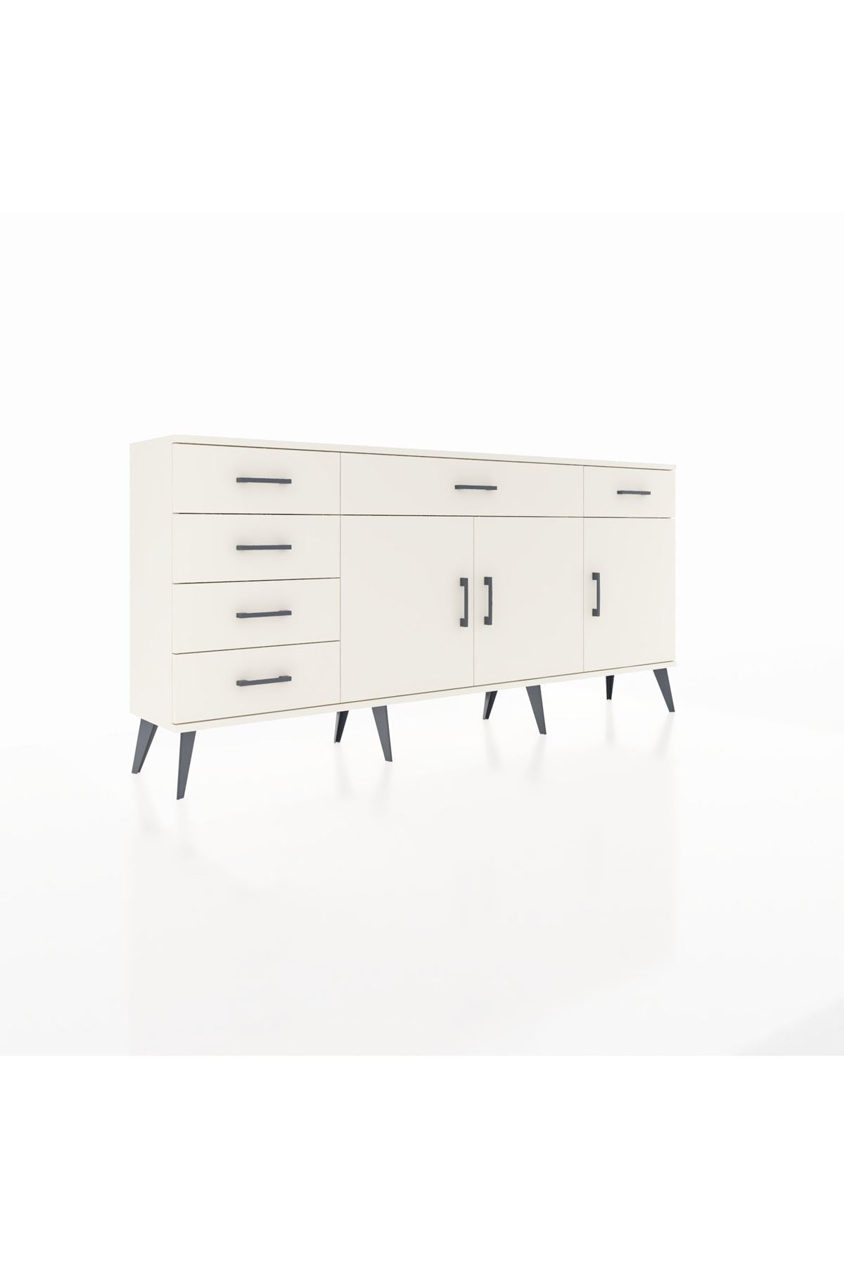 Arges Konsol 2 Raflı 6 Çekmeceli 3 Kapaklı 176x30x83 - S148M032V04A