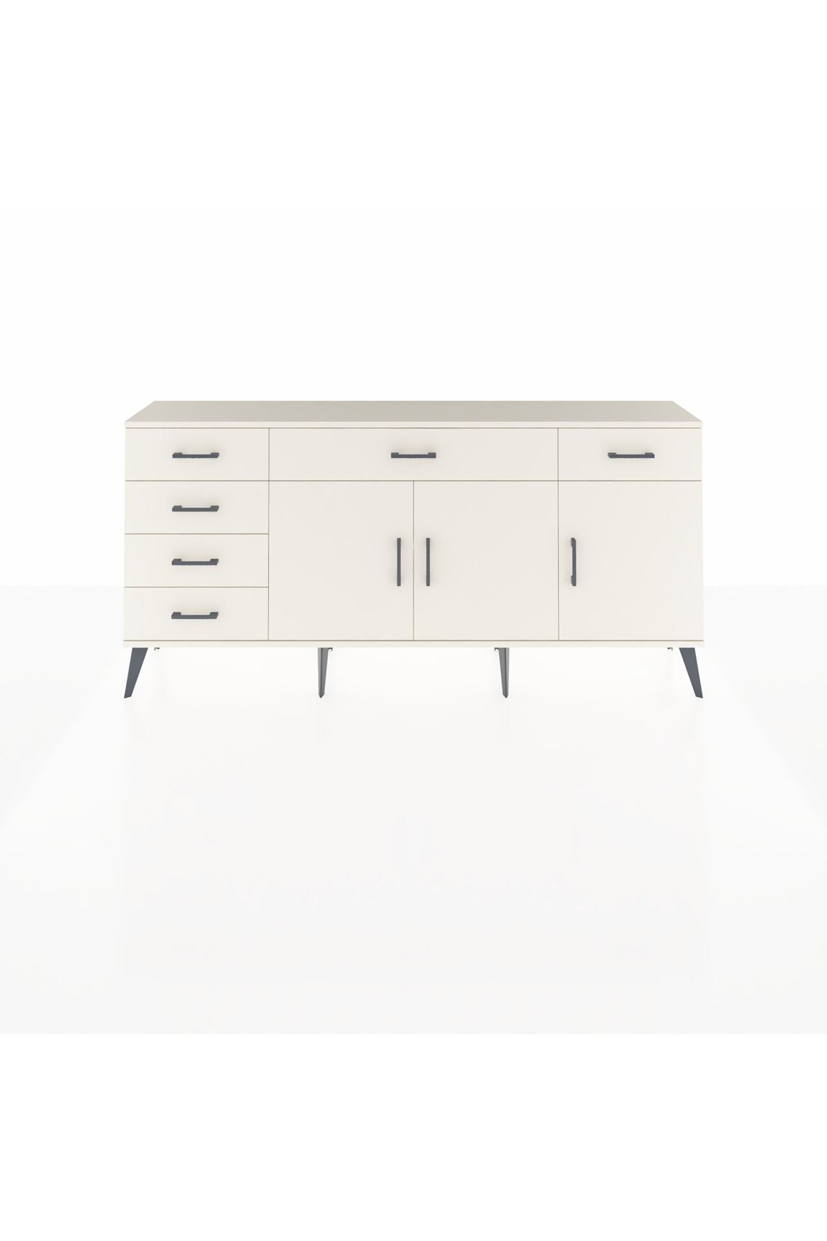 Arges Konsol 2 Raflı 6 Çekmeceli 3 Kapaklı 176x30x83 - S148M032V04A