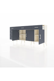 Arges Konsol 2 Raflı 6 Çekmeceli 3 Kapaklı 176x30x83 - S148M032V08A