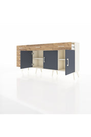 Arges Konsol 2 Raflı 6 Çekmeceli 3 Kapaklı 176x30x83 - S148M032V09A