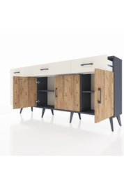 Arges Konsol 2 Raflı 6 Çekmeceli 3 Kapaklı 176x30x83 - S148M032V10A