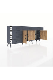 Arges Konsol 2 Raflı 6 Çekmeceli 3 Kapaklı 176x30x83 - S148M032V11A