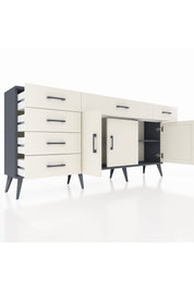 Arges Konsol 2 Raflı 6 Çekmeceli 3 Kapaklı 176x30x83 - S148M032V13A