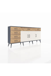 Arges Konsol 2 Raflı 6 Çekmeceli 3 Kapaklı 176x30x83 - S148M032V15A