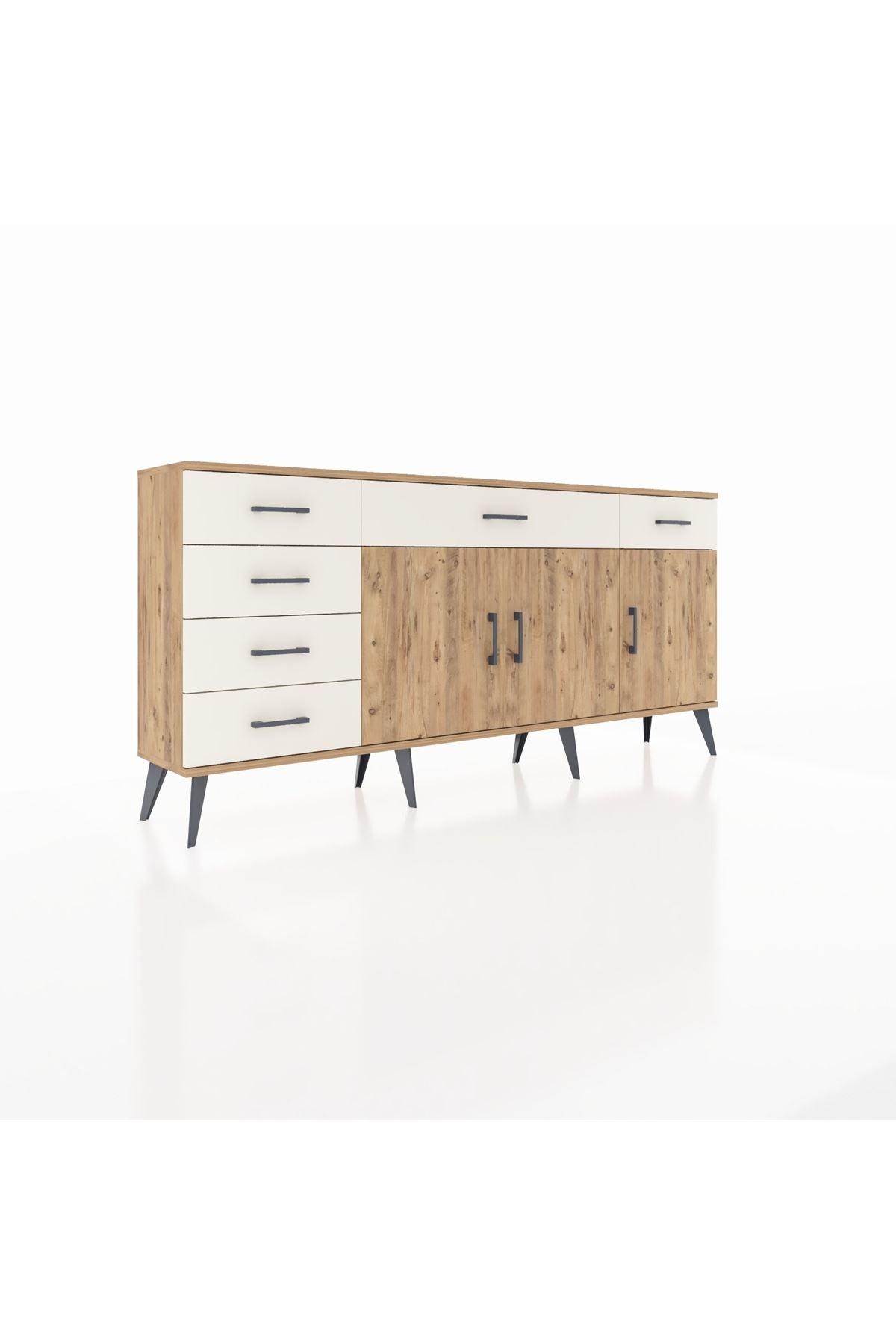 Arges Konsol 2 Raflı 6 Çekmeceli 3 Kapaklı 176x30x83 - S148M032V19A