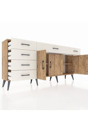 Arges Konsol 2 Raflı 6 Çekmeceli 3 Kapaklı 176x30x83 - S148M032V19A