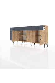 Arges Konsol 2 Raflı 6 Çekmeceli 3 Kapaklı 176x30x83 - S148M032V20A